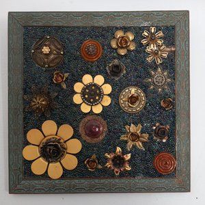 Unique, Handcrafted Beaded Art with Buttons & Vintage Jewelry Findings